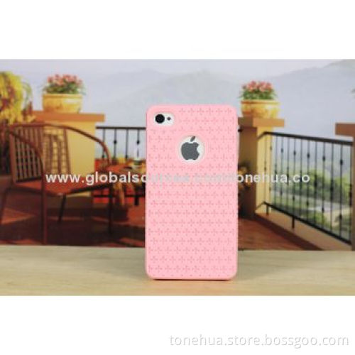 Cross Pattern Anti-dust TPU Cases for iPhone 4S/4